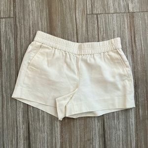 JCrew White Cotton Pull On Shorts